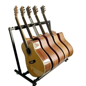 5 way guitar stand 72 * 46 * 86cm foldable universal display rack portable multiple guitar rack for classical acoustic-electric bass guitar