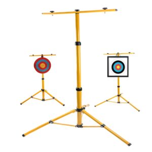 - qi huo ju - archery target stand for adult, mobile adjustable bow target stands steel for outdoor straw&foam targets range practice shooting