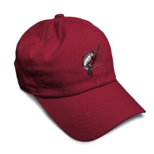 speedy pros soft baseball cap fly fishing d embroidery fishing fly fishing embroidery twill cotton dad hats for men & women burgundy design only