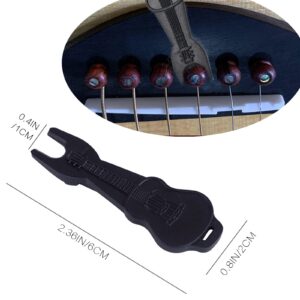 Cheerock 6pcs Acoustic Guitar Bridge Pins, Rosewood Abalone Dot Acoustic Guitar String Pins with Guitar Pin Puller, Bridge Pins Replacement Parts for Acoustic Guitar