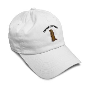 custom soft baseball cap groundhog embroidery wild animals groundhog embroidery twill cotton dad hats for men & women white personalized text here