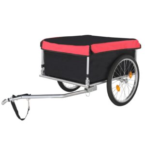 PEXMOR Foldable Bike Cargo Trailer, Bicycle Luggage Wagon Trailer Folding Frame & Quick Release 20" Wheel, Bike Carrier Storage Cart w/Hitch & Waterproof Cover