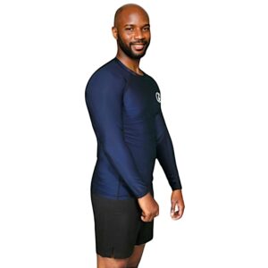 KOMBAT USA Compression Shirt – BJJ Rash Guards for Men | Rash Guard for Men BJJ | Rash Guard for Boys | Mens Rash Guard (as1, Alpha, x_l, Regular, Regular, Blue)