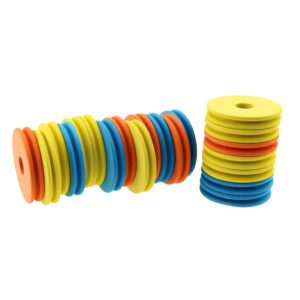 dgzzi 20pcs 70mm colorful fishing line foam spools fishing line storage holder fishing winding boards (random color)