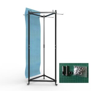 wdjbpsh large yoga mat hanging cart on wheels, floorstand pads storage stand for home/office/gym/studio display, including punching accessories