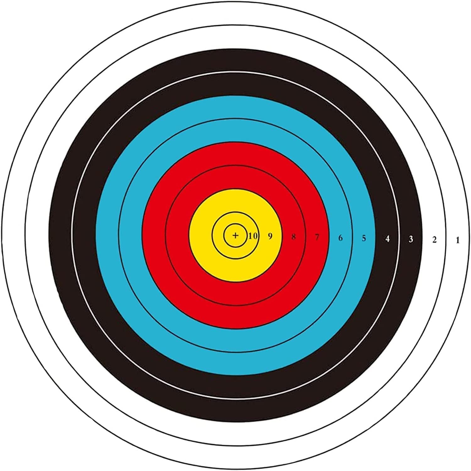 25pcs Standerd Archery Targets, 23.6inch / 60cm Paper Target Face for Indoor 25m Competition or Training