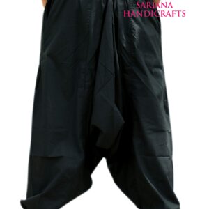 SARJANA HANDICRAFTS Men's Cotton Harem Yoga Baggy Boho Pants (as1, Alpha, one_Size, Regular, Regular, Black1)