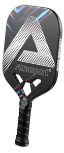 matrix pickleball paddle future 003- graphite textured surface - diamond cutting air dynamic throat pickleball standard rackets shape with blend of power and control