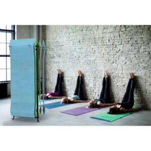 WDJBPSH Large Yoga Mat Hanging Cart on Wheels, Floorstand Pads Storage Stand for Home/Office/Gym/Studio Display, Including Punching Accessories