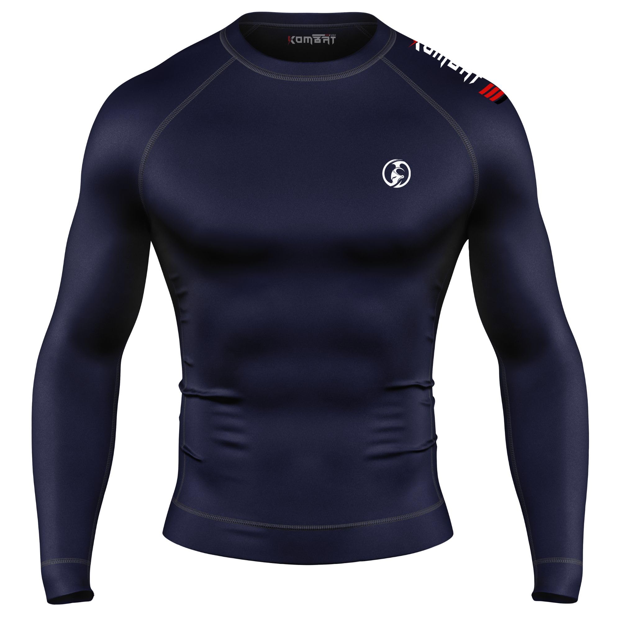 KOMBAT USA Compression Shirt – BJJ Rash Guards for Men | Rash Guard for Men BJJ | Rash Guard for Boys | Mens Rash Guard (as1, Alpha, x_l, Regular, Regular, Blue)