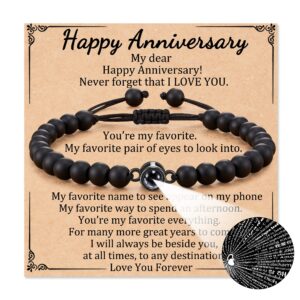 jogdiam anniversary jewelry gifts for him 1 year anniversary brcelet gifts for friend husband 100 language love bracelet valentines day gifts for him friend