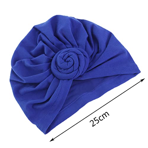 Female Turban Cancer Muslim Hat Sports Caps for Women Scarf Solid Cap Wrap Ruffle Baseball Caps Ladies Head Wrap (Purple#17, One Size)