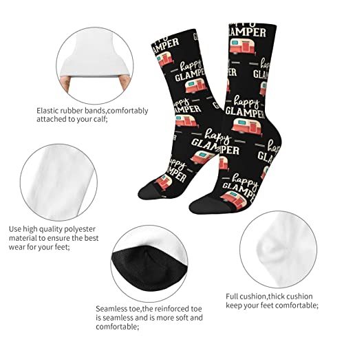 Unisex Crew Socks american Puerto Rico flag black Cushioned Crew Socks Moisture Control Best Athletic Cushioned Crew Socks for Sports, Running, Travel (5 Pair)