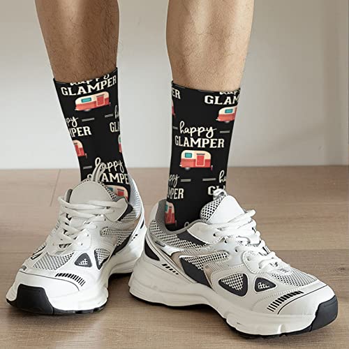 Unisex Crew Socks american Puerto Rico flag black Cushioned Crew Socks Moisture Control Best Athletic Cushioned Crew Socks for Sports, Running, Travel (5 Pair)