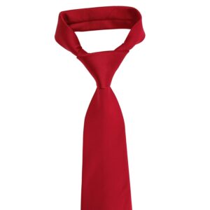 DecTwig Men's Ties Solid Color Formal Neckties 3.15" (8CM) Red Ties For Men