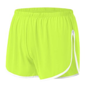 zonbailon mens sexy shorts split side underwear lounge wear briefs swimming sleep green xl