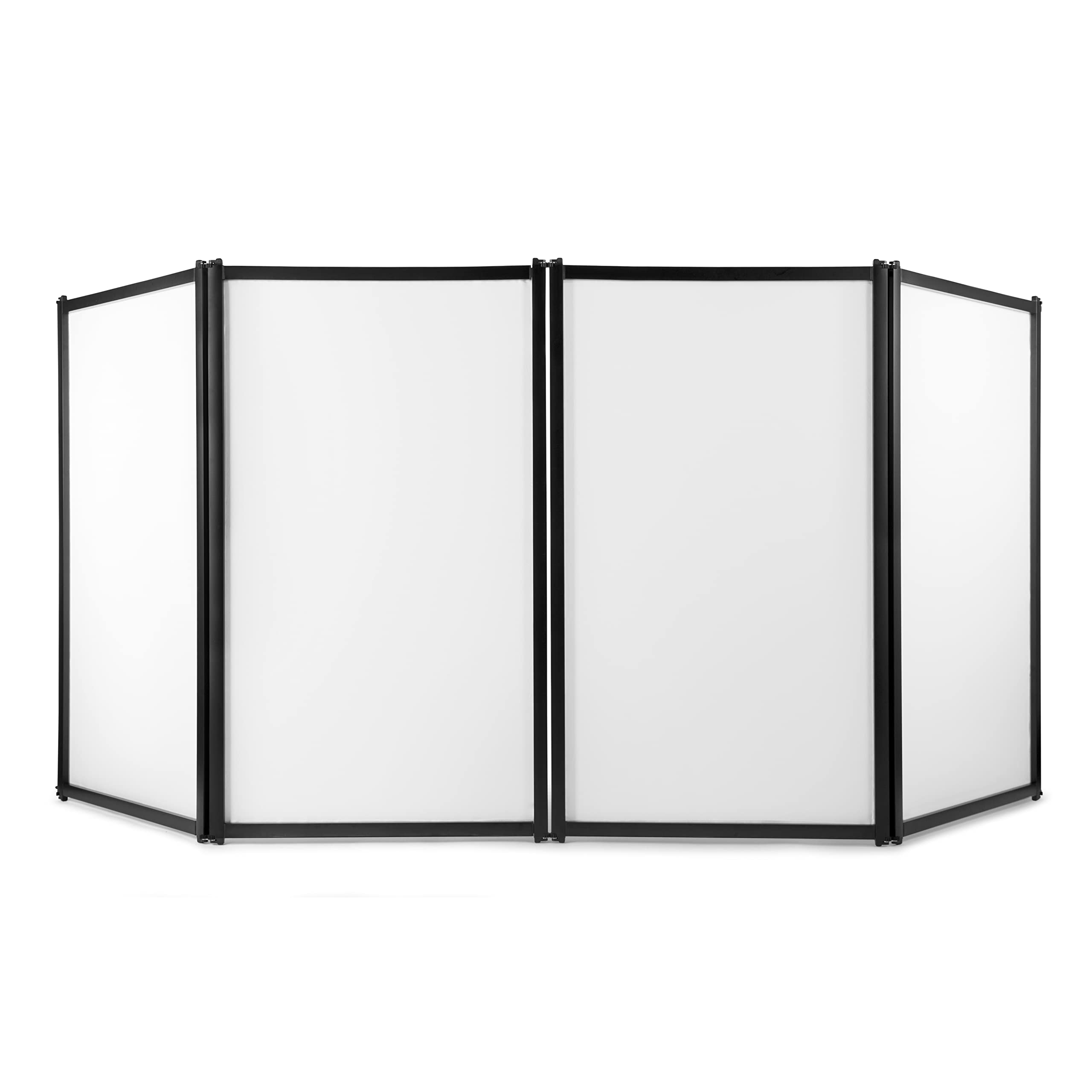 RECK PF-33 45" DJ Foldable Facade Portable Event Booth Panels 4 Detachable Black Metal Frame Projector Display Scrim Panel with Carry Bag