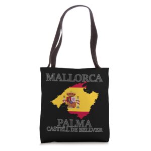 spain mallorca palma castell de bellver holiday tote bag