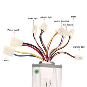 VGEBY Electric Bike Controller Throttle Grips Kit, 24V 800W E Bike Brush Motor Controller Kit with Brake Handle Switch and Charging Port for Electric Scooter Tricycles