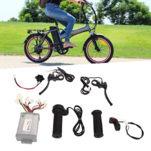 VGEBY Electric Bike Controller Throttle Grips Kit, 24V 800W E Bike Brush Motor Controller Kit with Brake Handle Switch and Charging Port for Electric Scooter Tricycles