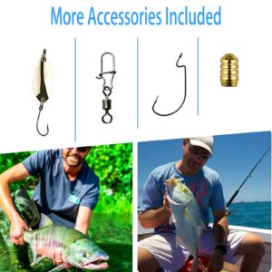 74pcs Fishing Lures Kit for Freshwater, Including Frog Lures Soft Fishing Lure Hard Metal Lure Popper Minnow Metal Jig Hook for Trout Bass Salmon