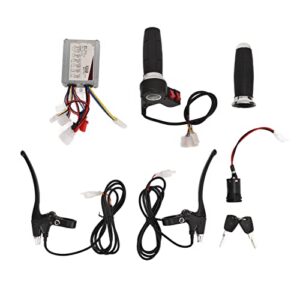 Cosiki Electric Speed Controller Kit Controller Throttle Grip Sensitive Fast Heat Dissipation 24V 500W Motorcycle