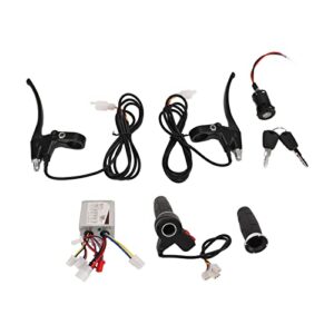 Cosiki Electric Speed Controller Kit Controller Throttle Grip Sensitive Fast Heat Dissipation 24V 500W Motorcycle