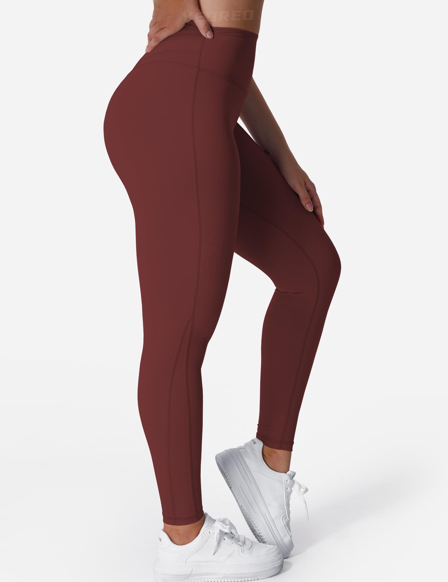 YEOREO Grace Workout Leggings for Women Butt Lifting Tummy Control High Waist Gym Yoga Compression Pants Deep Burgundy M