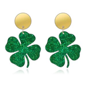 St Patricks Day Accessories Shamrock Earrings for Women St Patricks Day Earrings Acrylic Green Drop Earrings Irish Holiday Earrings Jewelry St Patricks Day Shirt Women Outfits