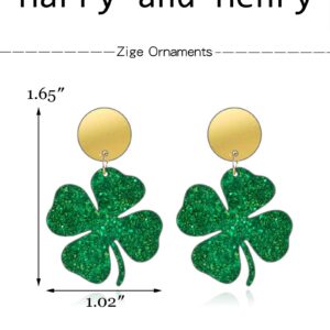 St Patricks Day Accessories Shamrock Earrings for Women St Patricks Day Earrings Acrylic Green Drop Earrings Irish Holiday Earrings Jewelry St Patricks Day Shirt Women Outfits