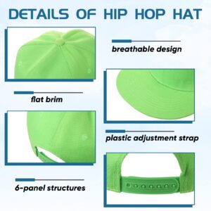 24 Pcs Classic Snapback Hats Baseball Cap Hip Hop Style Flat Bill Hats for Men Women Adjustable Trucker Hat Unisex Sport Cap, 24 Solid Colors