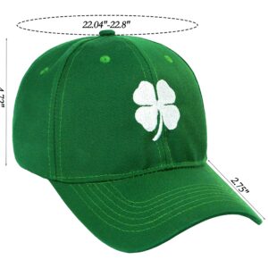 Ireland Irish 4 Leaf Clover St. Patrick's Day Hat for Men Women Embroidery Shamrock Baseball Cap Hat