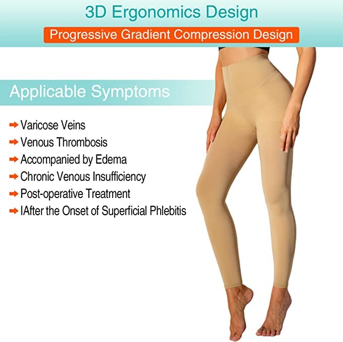 Compression Pantyhose 8-15mmHg for Women's Medical Quality Footless Support Stocking Compressive Tights