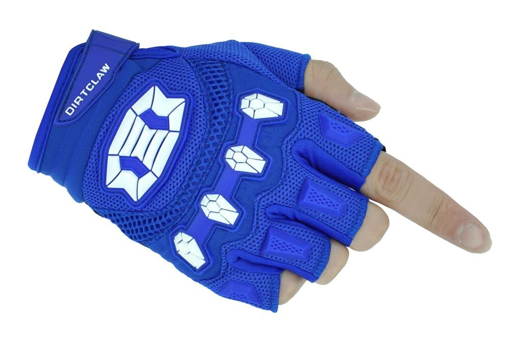 Seibertron Adult Dirtclaw Gloves - BMX MX ATV MTB Road Racing Mountain Bike Cycling Gloves Blue L