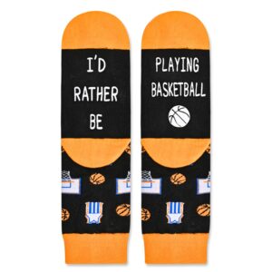 HAPPYPOP Gifts For Basketball Lovers Players, Basketball Gifts For Boys Girls Who Love Basketball, Funny Basketball Socks Kids Boys Girls