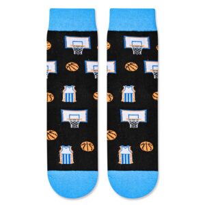 HAPPYPOP Basketball Gifts For Boys Girls Who Love Basketball, Basketball Team Player Gifts, Funny Basketball Socks Kids Boys Girls