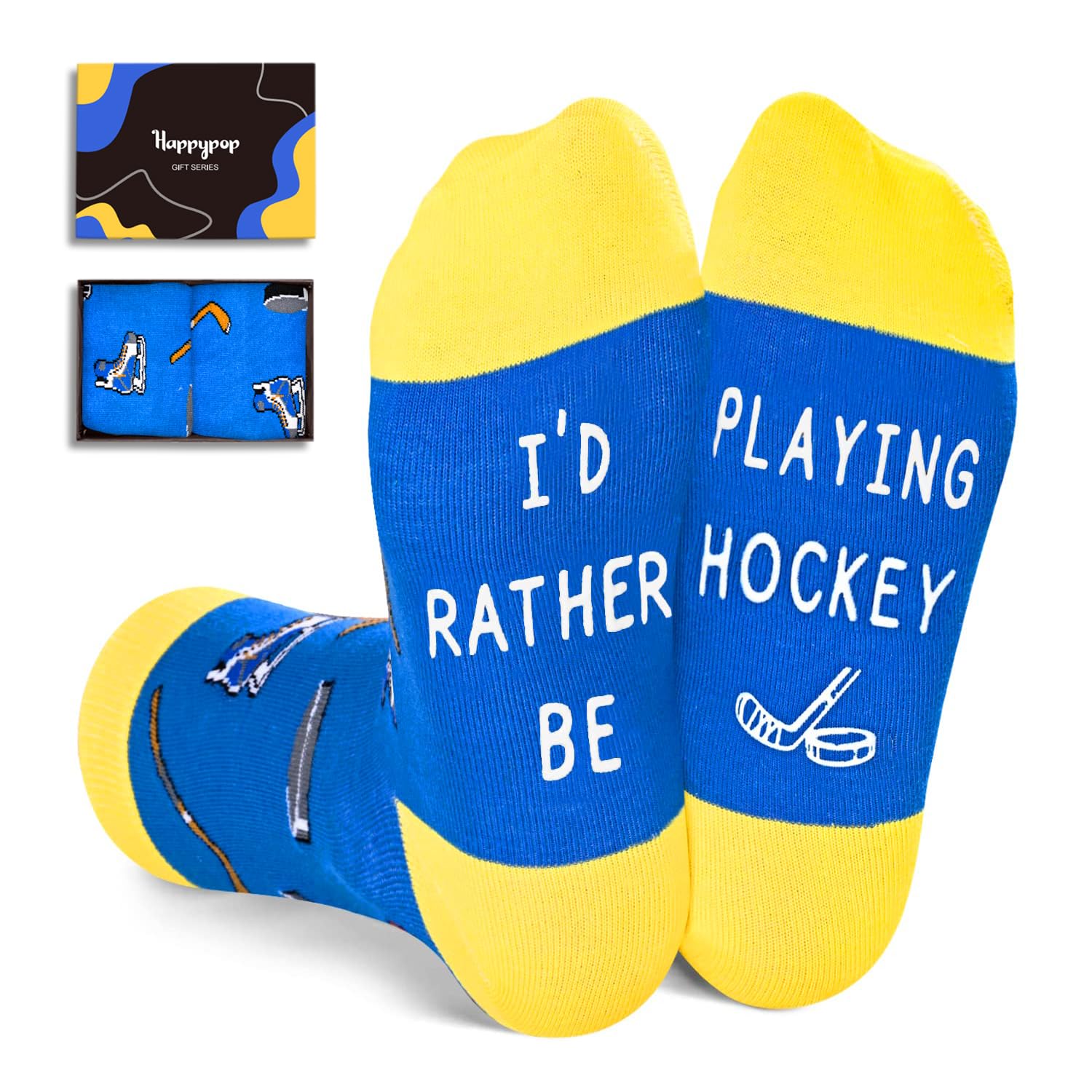 HAPPYPOP Hockey Gifts For Kids Boys Girls - Gifts For Kids Boys Girls 7-9 Years, Gifts For Hockey Players Lovers, Field Ice Hockey Socks