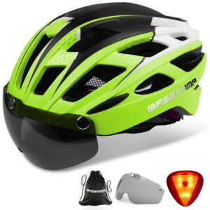 Basecamp Bike Helmet Men Women B10 (Black) + B19 (Green)