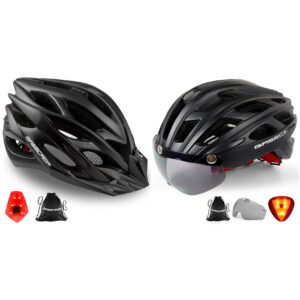 Basecamp Bike Helmet Men Women B10 (Black) + B19 (Black)