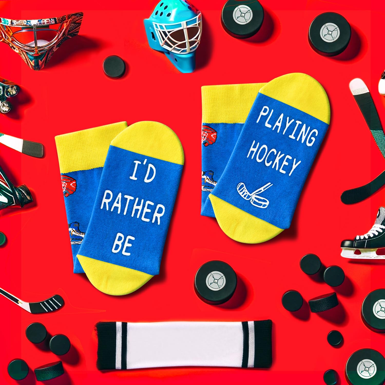 HAPPYPOP Hockey Gifts For Kids Boys Girls - Gifts For Kids Boys Girls 7-9 Years, Gifts For Hockey Players Lovers, Field Ice Hockey Socks