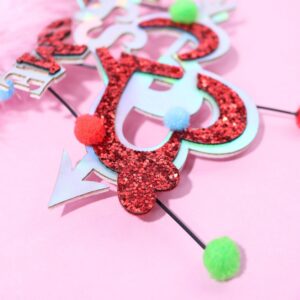 Needzo Kiss Me Valentine's Day Headband, Sparkly Bopper Hair Accessory, Photo Booth Props, One Size