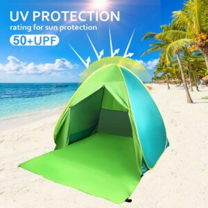 FBSPORT Beach Tent,Portable Pop Up Beach Shade Sun Shelter with UV Protection for 2-3 Person,Camping Beach Tent Instant Umbrella Baby Canopy Cabana