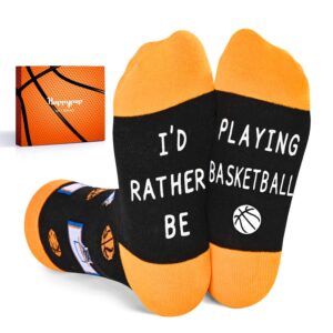 happypop gifts for basketball lovers players, basketball gifts for boys girls who love basketball, funny basketball socks kids boys girls