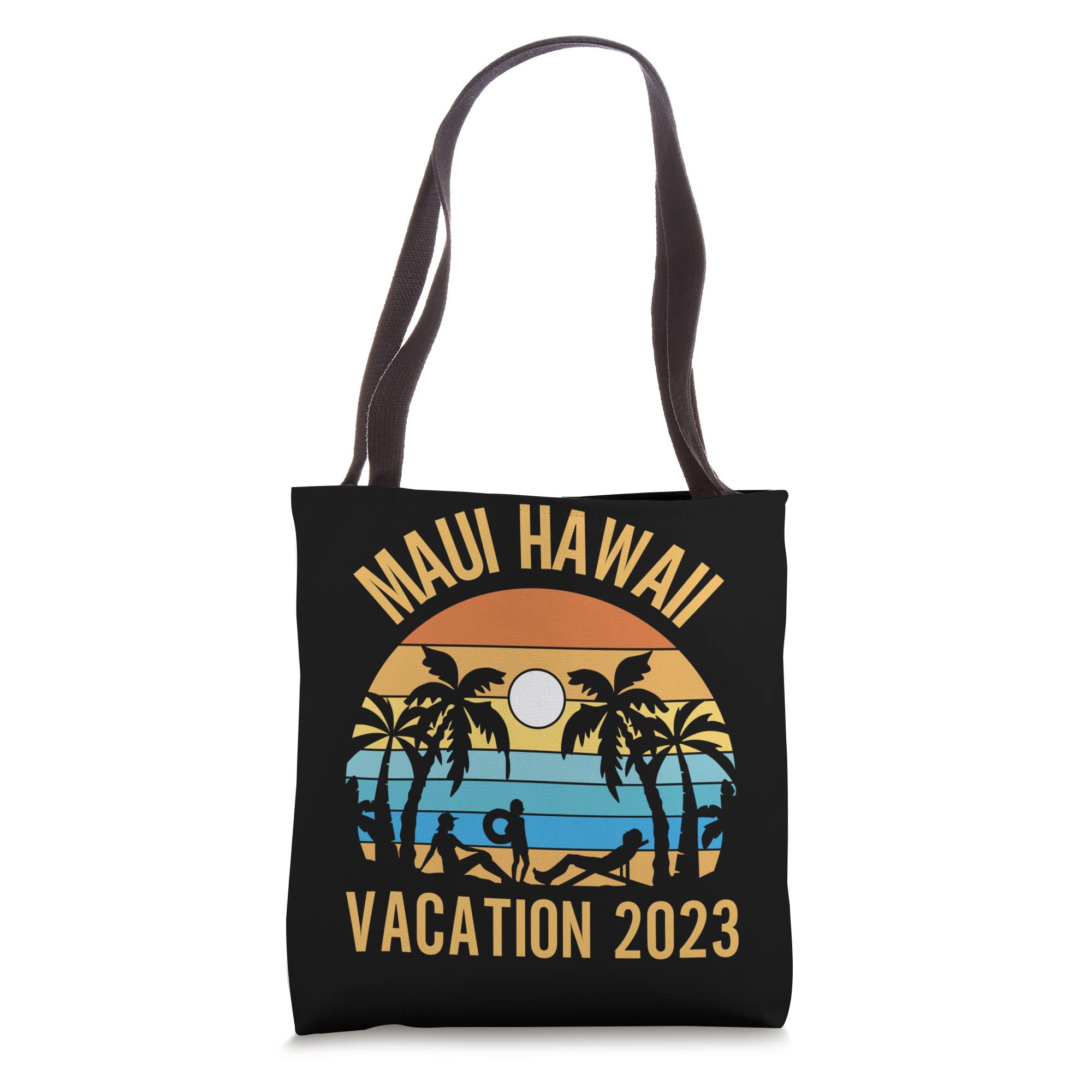 Maui Hawaii Vacation 2023 Retro Beach Family Matching Group Tote Bag