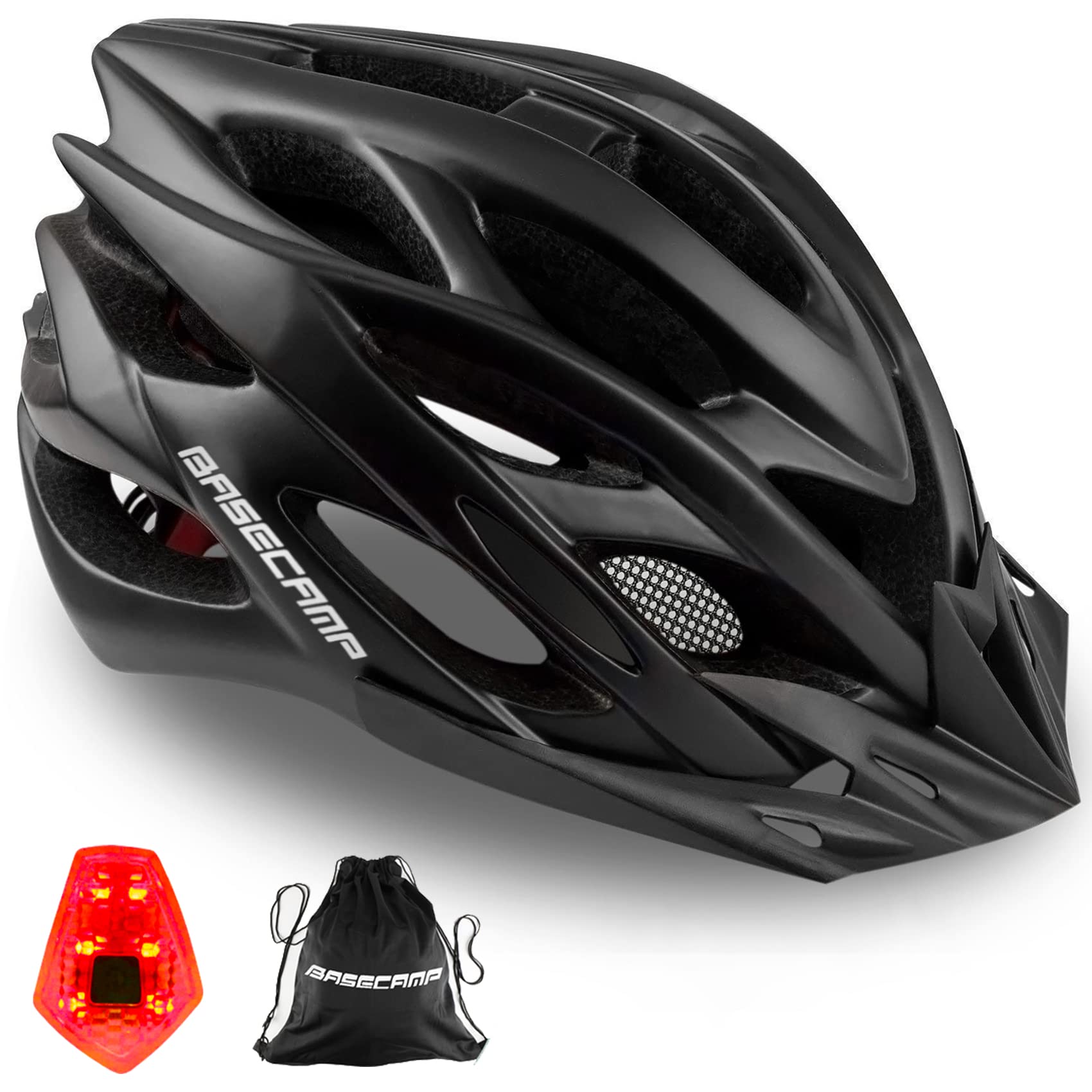 Basecamp Bike Helmet Men Women B10 (Black) + B19 (Black)