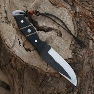 BLACK WOLF KNIVES Hunting Knife High Carbon 1095 Steel G10 handle, sharp and durable edge perfect grip with Leather Sheath – BW-4163