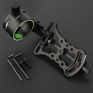 Single Pin Bow Sight Compound Bow Sights with 4X 6X 8X Lens 1 Pin Bow Sight Archery Hunting Sighting Suitable for Right-Handed Archers (8X Lens Bow Sight)