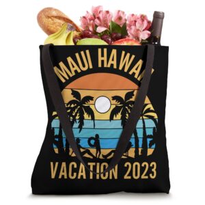 Maui Hawaii Vacation 2023 Retro Beach Family Matching Group Tote Bag