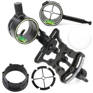 single pin bow sight compound bow sights with 4x 6x 8x lens 1 pin bow sight archery hunting sighting suitable for right-handed archers (8x lens bow sight)