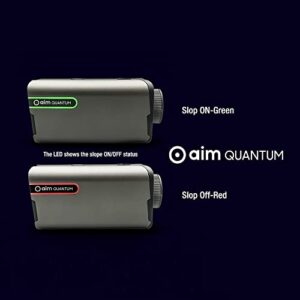 GOLFBUDDY Aim Quantum Golf Laser Rangefinder, Sleek Pocket, Easy Pin Finder Mode, Putting Range 2 to 880 Yards, Accurate & Faster Measurement, 7X Magnification, Hard Case